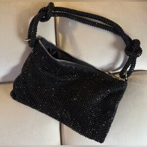 Elegant Black Beaded Women's Bag
